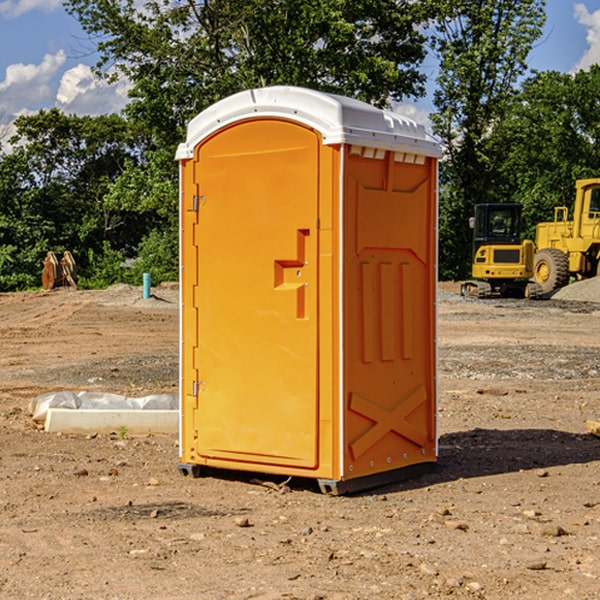 can i customize the exterior of the portable restrooms with my event logo or branding in Farmers